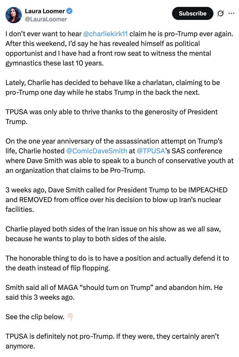 <a href="/DavidShuster/">David Shuster</a> <a href="/StefanK1117/">Stefan 🥼</a> Was it that <a href="/LauraLoomer/">Laura Loomer</a> post that set him off??