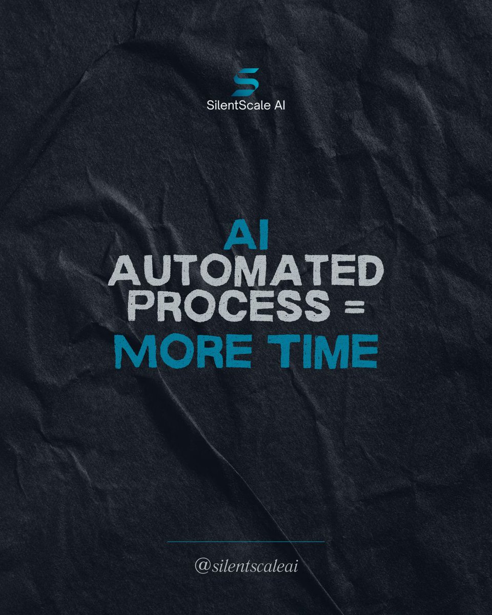 SilentScaleAI_'s tweet image. Automate with AI.
Gain back hours.
Focus on what matters.

AI Automated Process = More Time.

#SilentScaleAI #Automation #Efficiency #FounderLife