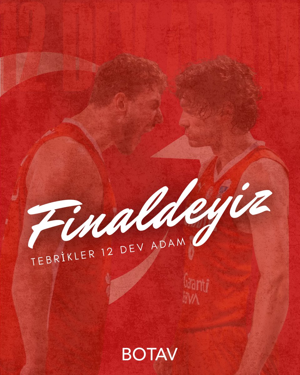 TEBRİKLER 12 DEV ADAM!
FİNALDEYİZ! 🇹🇷

Euro Basket yarı finalinde Yunanistan’ı mağlup ederek adını finale yazdıran Basketbol Milli Takımımızı yürekten tebrik ederiz.

Sizinle gurur duyuyoruz! 
#12DevAdam