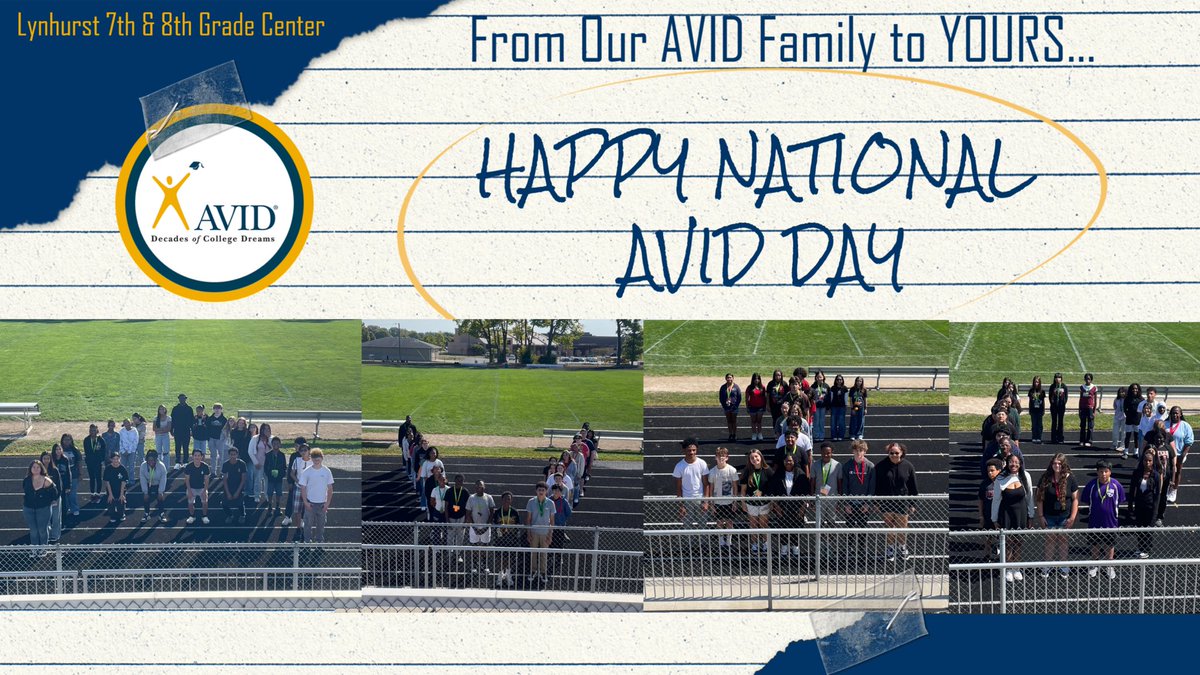 LHCseanwatson's tweet image. Happy National AVID day! Ms. Casselman took pictures with all of our Lynhurst AVID students today. (Notice that our students spell AVID). Proud of these amazing students and our LHC AVID site team teachers and leaders! #wearewayne #AVID @LHCWilson @Damon6961 @AthleticsLHC