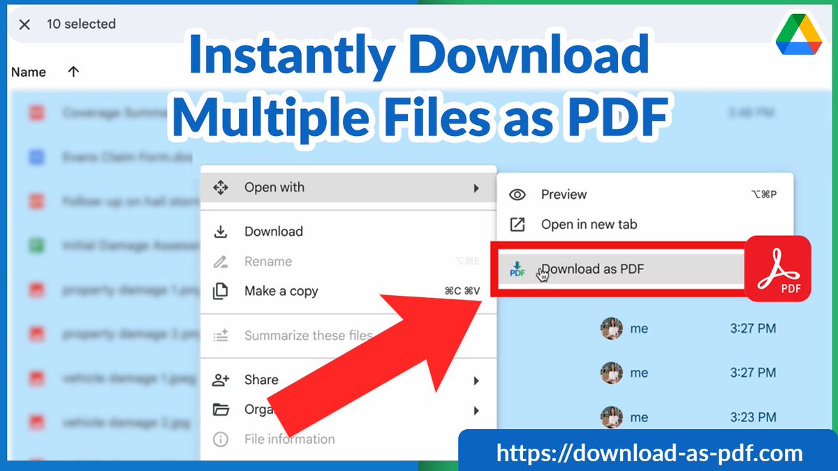 cloudHQ_net's tweet image. Stop wasting time opening files just to save them as PDFs.
With "Download as PDF," turn ANY file into a PDF in one click.
Fast, easy, and right from Google Drive or your computer.
🧵