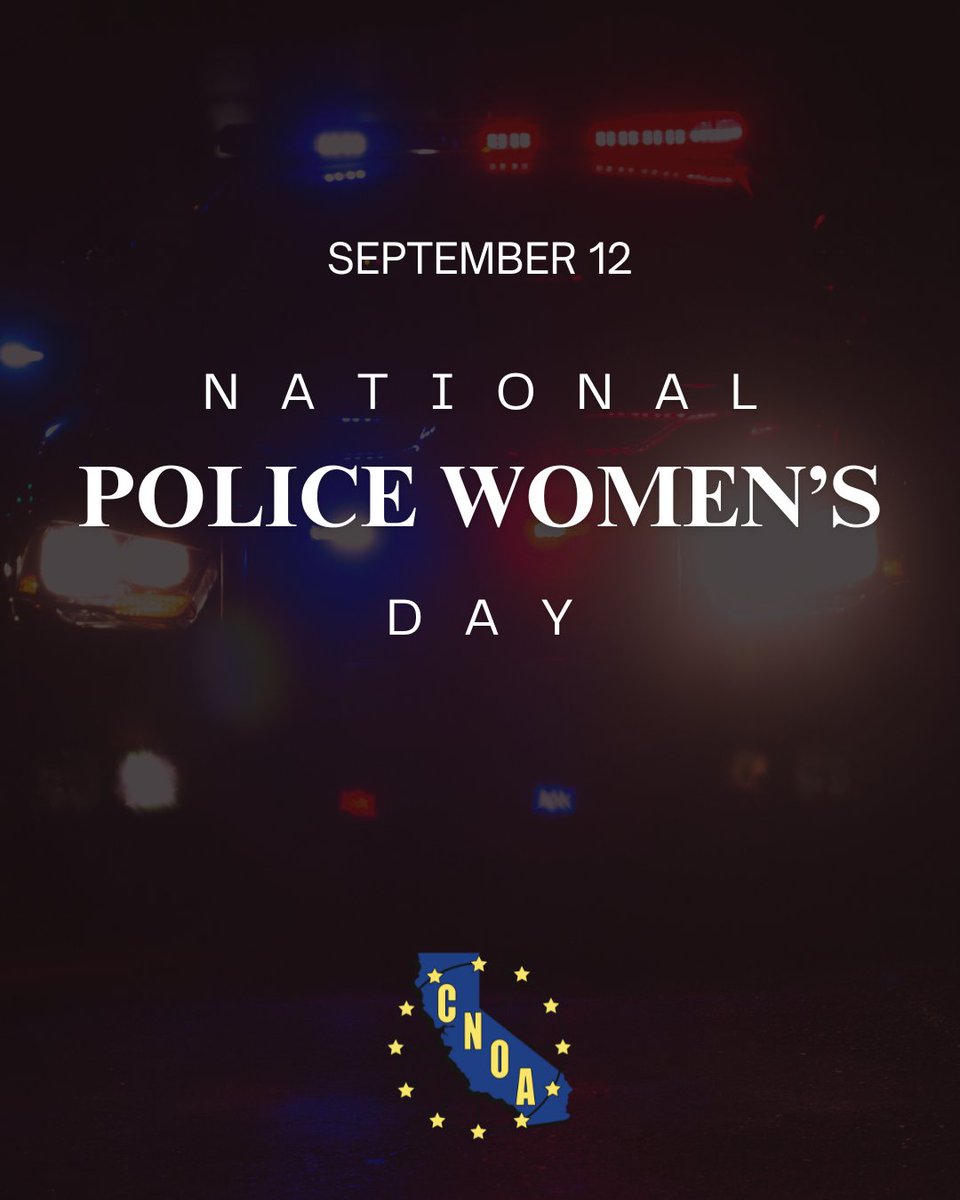 Today is National Police Women’s Day! We celebrate and honor the women who serve, protect, and lead in law enforcement. Your strength and commitment make a difference every day.

#NationalPoliceWomensDay #WomenInLawEnforcement #CNOA