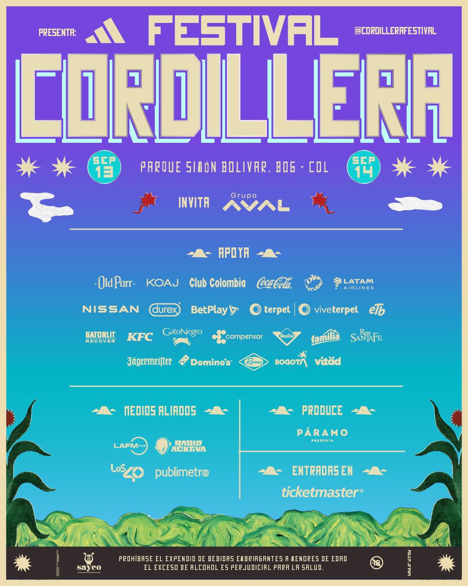 ¡Atentos! Aquí los horarios definitivos para vivir la cuarta  edición de este mítico encuentro en el  Parque Simón Bolívar, estamos listos para atender el llamado en este lado de la cordillera🔥🔥.

🎟Aún hay entradas disponibles en ticketmaster.co