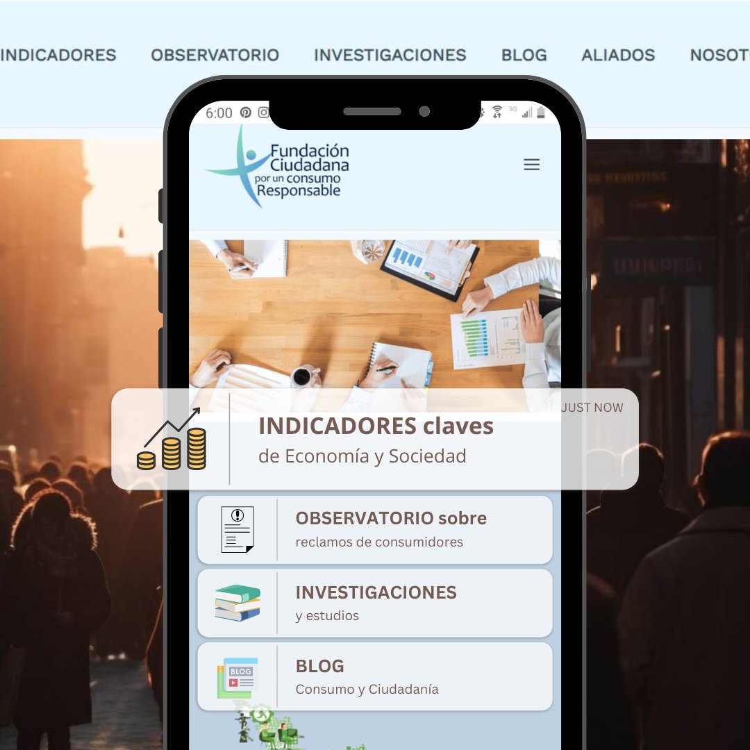 ¿Ya echaste un vistazo a nuestro sitio web consumoyaccion.org? Aquí puedes leer y descargar información relevante sobre:
📈INDICADORES de economía y sociedad
📝INVESTIGACIONES y Estudios
🔎OBSERVATORIO sobre reclamos de consumidores
📚Acceso al BLOG “Consumo y Ciudadanía”
