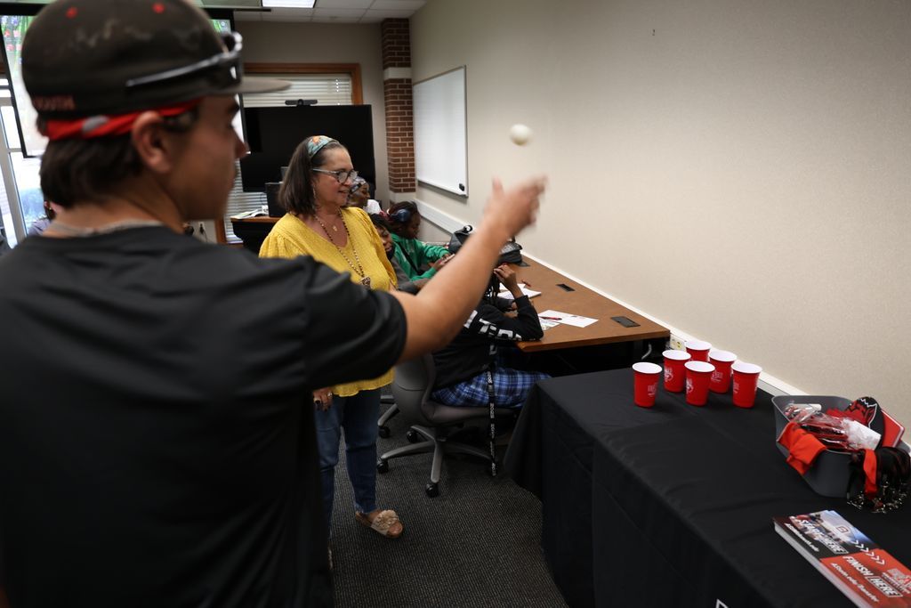 asumidsouth's tweet photo. 🎓 TRIO SSS students learned how to transfer from ASU Mid-South to @ArkansasState! They met our transfer coach, explored the process and had some fun with pop quiz games and Red Wolves prizes.🎁
#GreyhoundNation #TransferReady #AStateBound https://t.co/7uRBk2owKU
