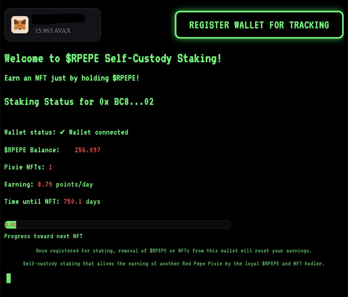 Imma stake the shit out of $rpepe- without any risks- and get as much Pixies NFT as I can. 

What are you gonna do, anon? 
redpepemint.xyz/staking
