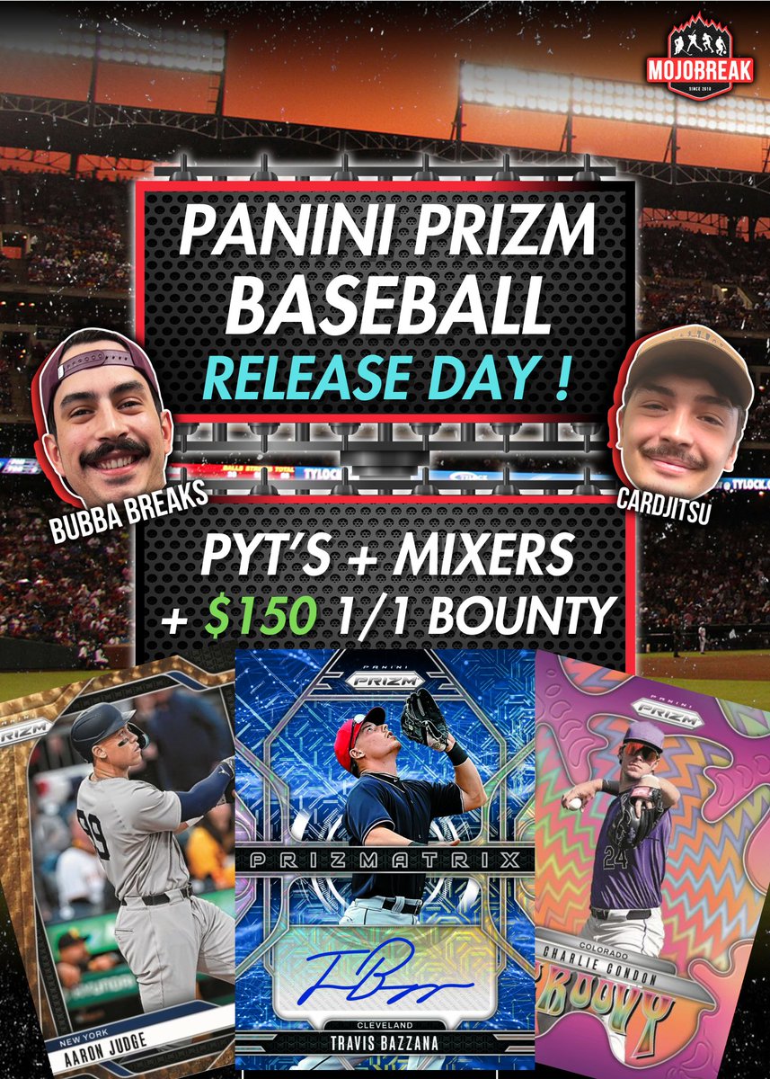 ‼️ PRIZM BASEBALL RELEASE DAY w/ Bubba &amp; Cardjitsu! Grab your RELEASE DAY spot: bit.ly/4meaOrx