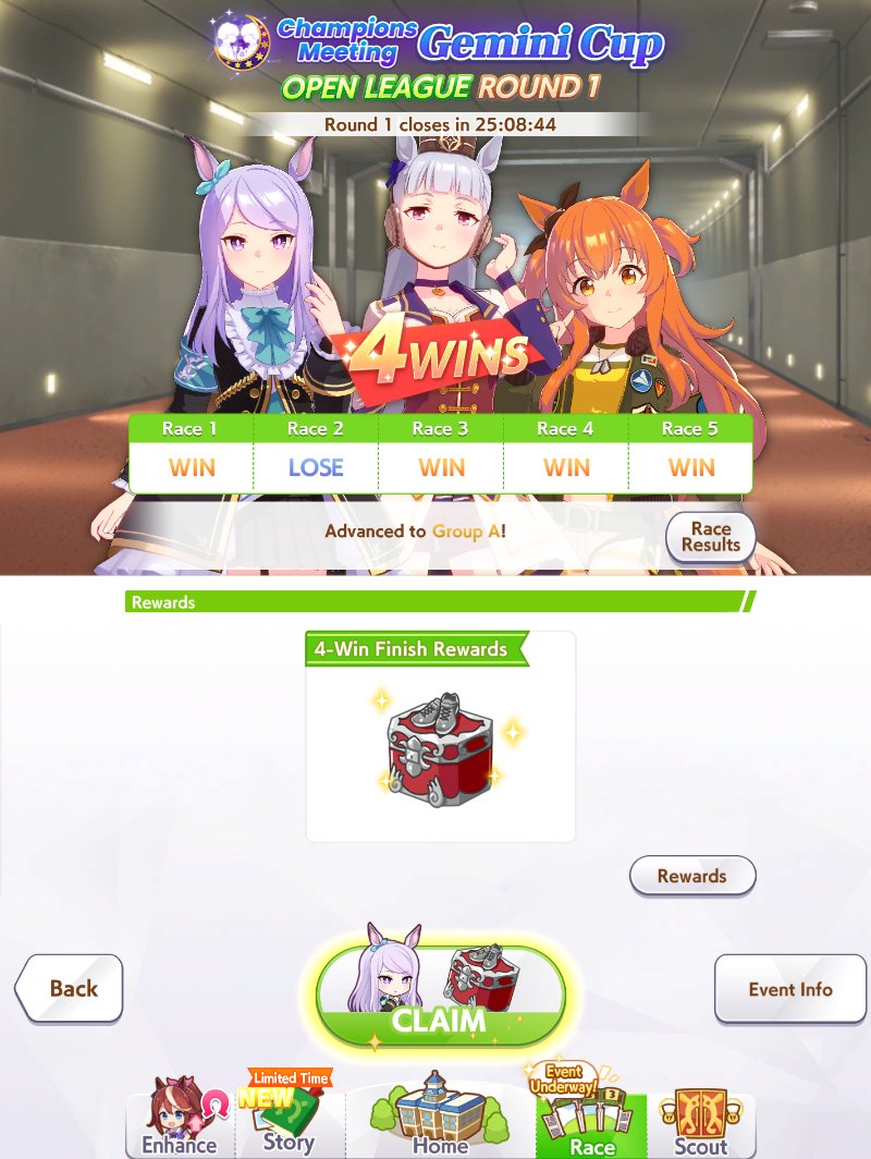 one_potat0's tweet image. I am absolutely ecstatic about these 4 wins. 25hrs to go and I'm already in Group A (idc if its just the open league).

I'm so proud of them 🥲

#umamusme #umamusumeprettyderby