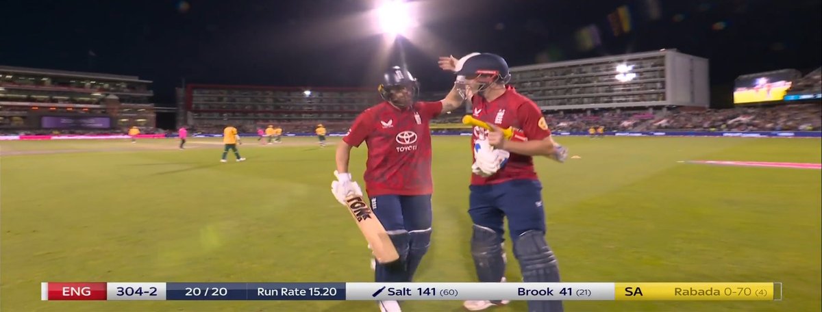 IndEnfo's tweet photo. 304 Runs in T20I by England 
#ENGvSA https://t.co/EllsBqOY4T