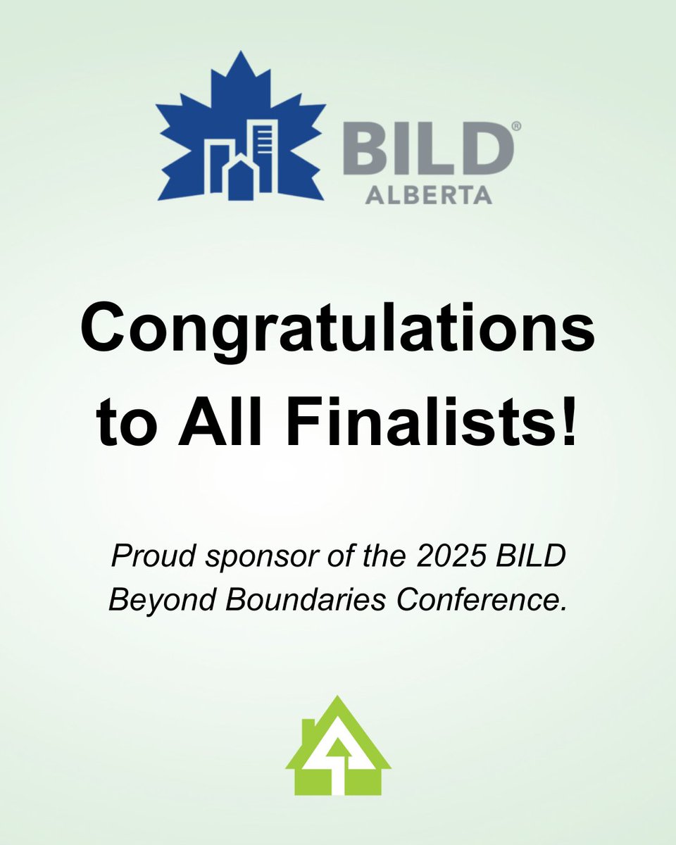 Congrats to all the finalists and special shoutout to our #BuiltGreenBuilders up for awards! Proud to be a sponsor of the BILD Beyond Boundaries Conference—kudos to <a href="/BILDAlberta/">BILD Alberta</a> for all their work in recognizing building excellence! More here: bildalberta.ca/awards
