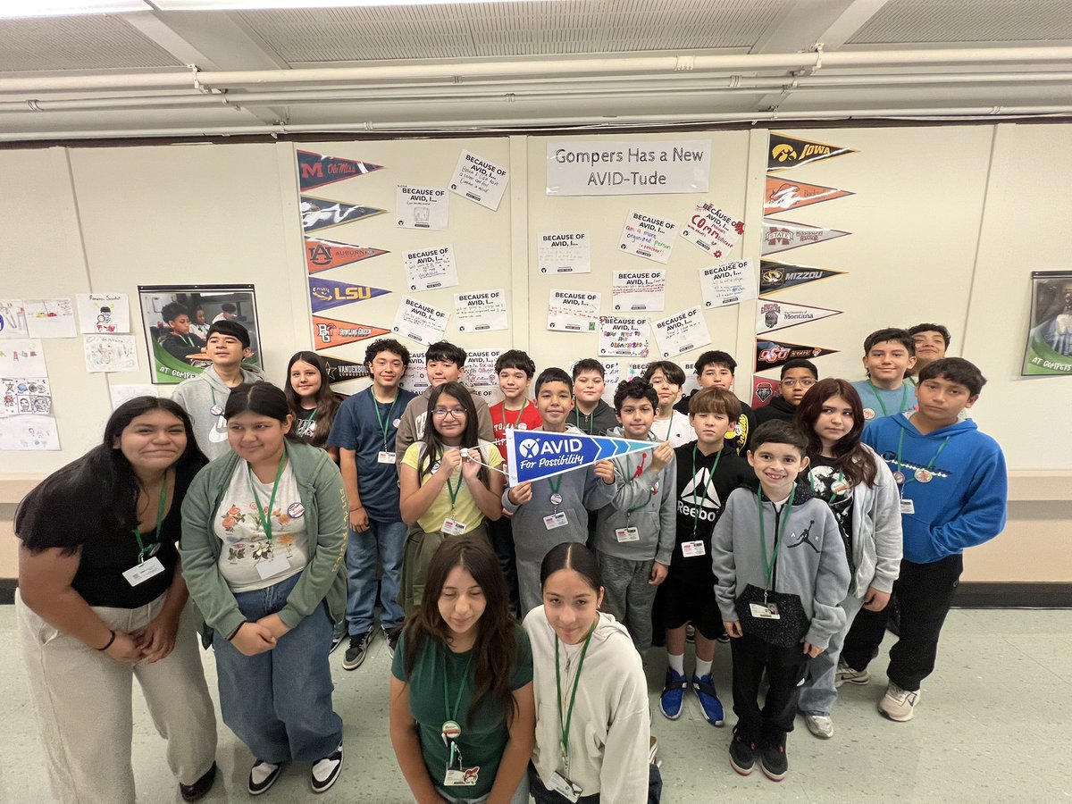 146reads1's tweet photo. Happy #Avidday from @GompersD86 These 6graders are celebrating their first year in @AVID4College by completing their #myavidwhy sheets & playing college bingo to win Avid swag! Oh, and how could I forget the donuts! https://t.co/DpCDVo4yLw
