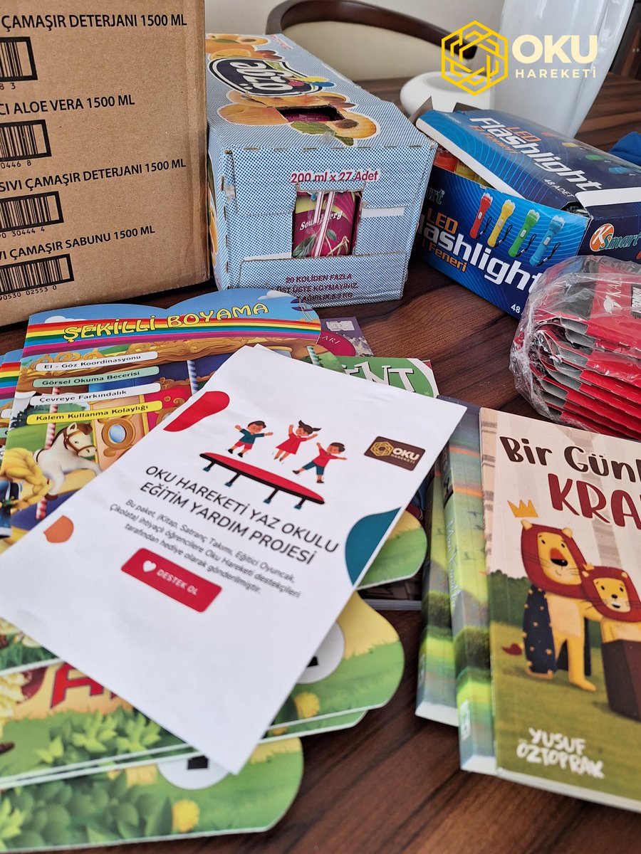 Oku Hareketi olarak Yaz Okulu projesi kapsamında Mardin, Şırnak ve Erzurum'da 3 köy okulumuzun öğrencilerine Kitap, Eğitici Oyuncak, Satranç Takımı, Çikolata ve çeşitli hediyeler gönderilmiştir.