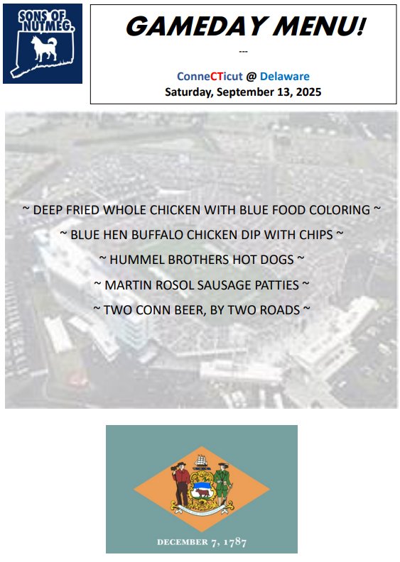 MarcjzHARTFORD's tweet image. Business Trip for an award-winning @SonsOfNutmeg tailgate on the road!! #BlockC #HuskiesOverEveryone @KSOB9188 @mkabs320