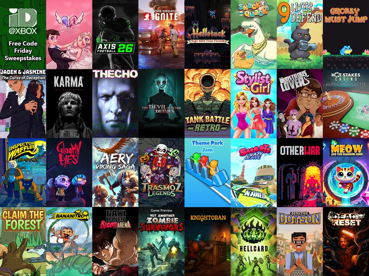 ID_Xbox's tweet image. We're back with another Free Code Friday! 10 people will be randomly chosen to win a game of their choice from the 31 indies that launched this week!
By 6pm PT today, be sure to:
💚 Share this post with #FreeCodeFridaySweepstakes
💚 Comment with which game from this post you'd…