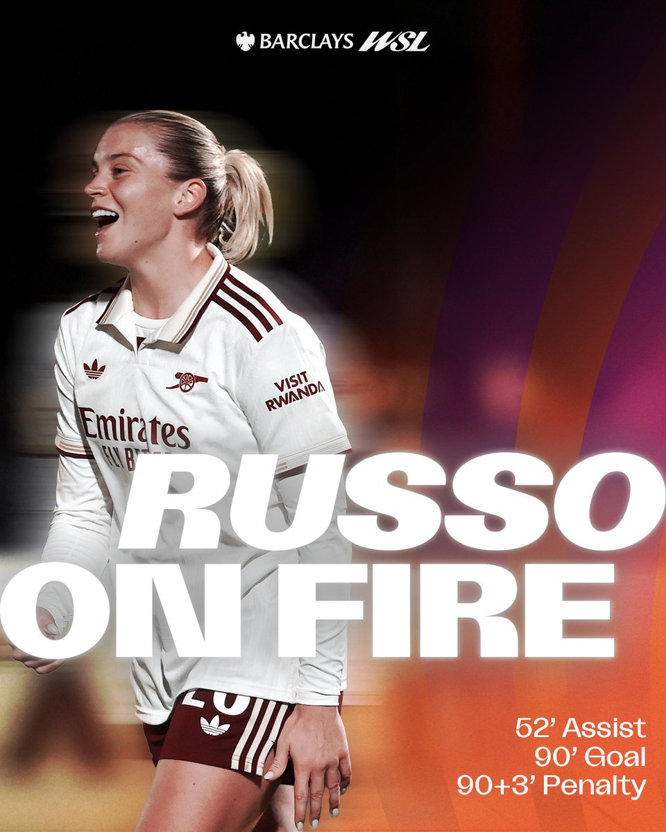 Alessia Russo with a TOP performance 🔥

#BarclaysWSL <a href="/ArsenalWFC/">Arsenal Women</a>