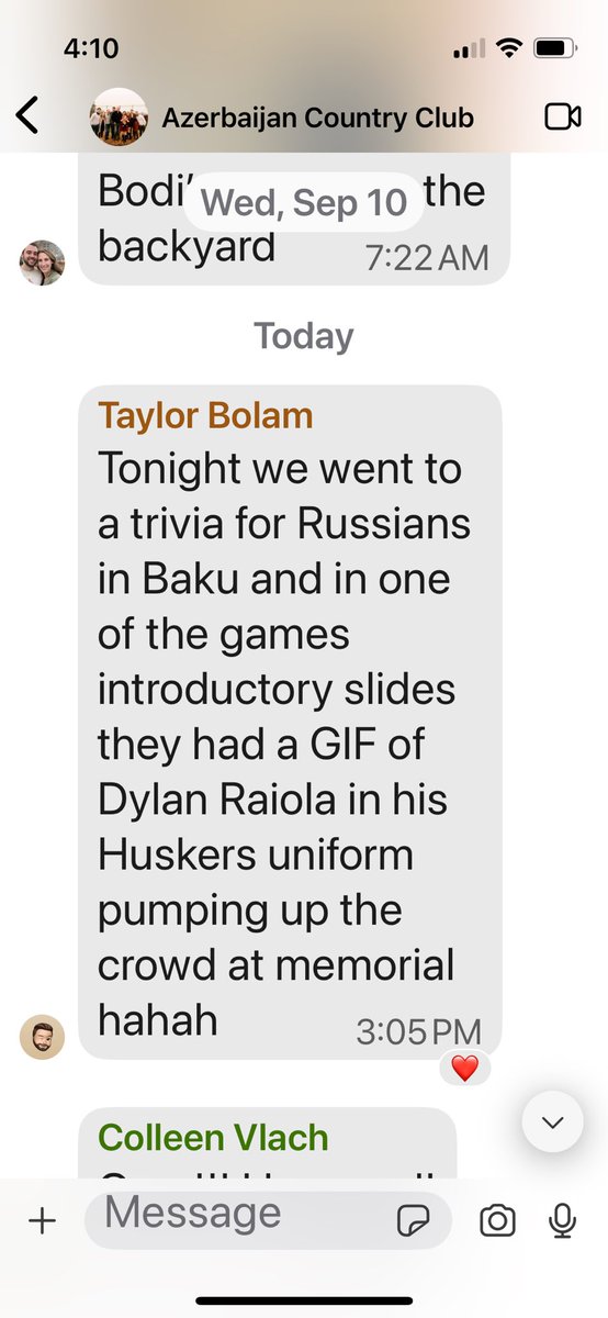 tcvlach's tweet photo. @RaiolaDylan My daughter and son-in-law live in Baku, Azerbaijan and sent us this message today. I thought you’d find it pretty cool! GBR! https://t.co/Tvdkxo6ub4