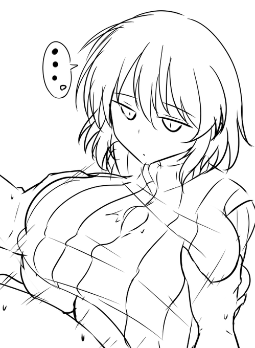 らくがき 閃乱カグラの日影 セーター着衣ズリ