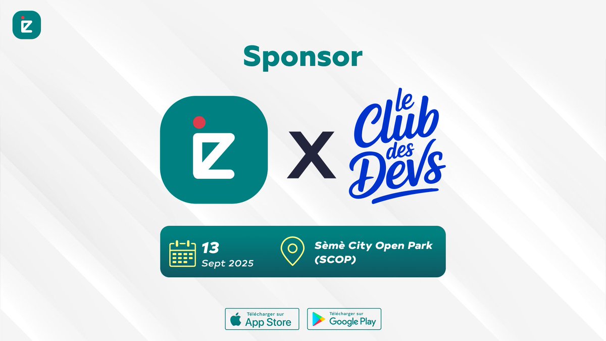 💥 IZICHANGE est fier de sponsoriser le Dev Day 2025 – Afterwork !
 
Un rendez-vous unique qui réunit développeurs, passionnés de tech et innovateurs autour de :
- Panels inspirants
- Networking de qualité
- Une grande surprise finale 🎁

En tant que partenaire, nous soutenons