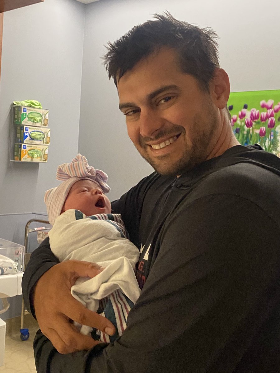 CoachRyanBacak's tweet photo. She’s here! Sadie Ruth Bacak was born this morning at 11:50, weighing at 8 lbs. and 20 inches long! Mama and baby are doing great and catching up on much needed sleep! https://t.co/A0ZO78fQ8I