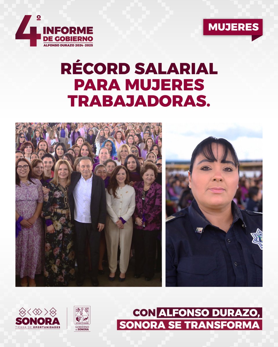 Hoy las mujeres sonorenses tienen un récord histórico en el crecimiento de sus salarios: justicia e igualdad en acción.

#SonoraSeTransforma #AlfonsoDurazo