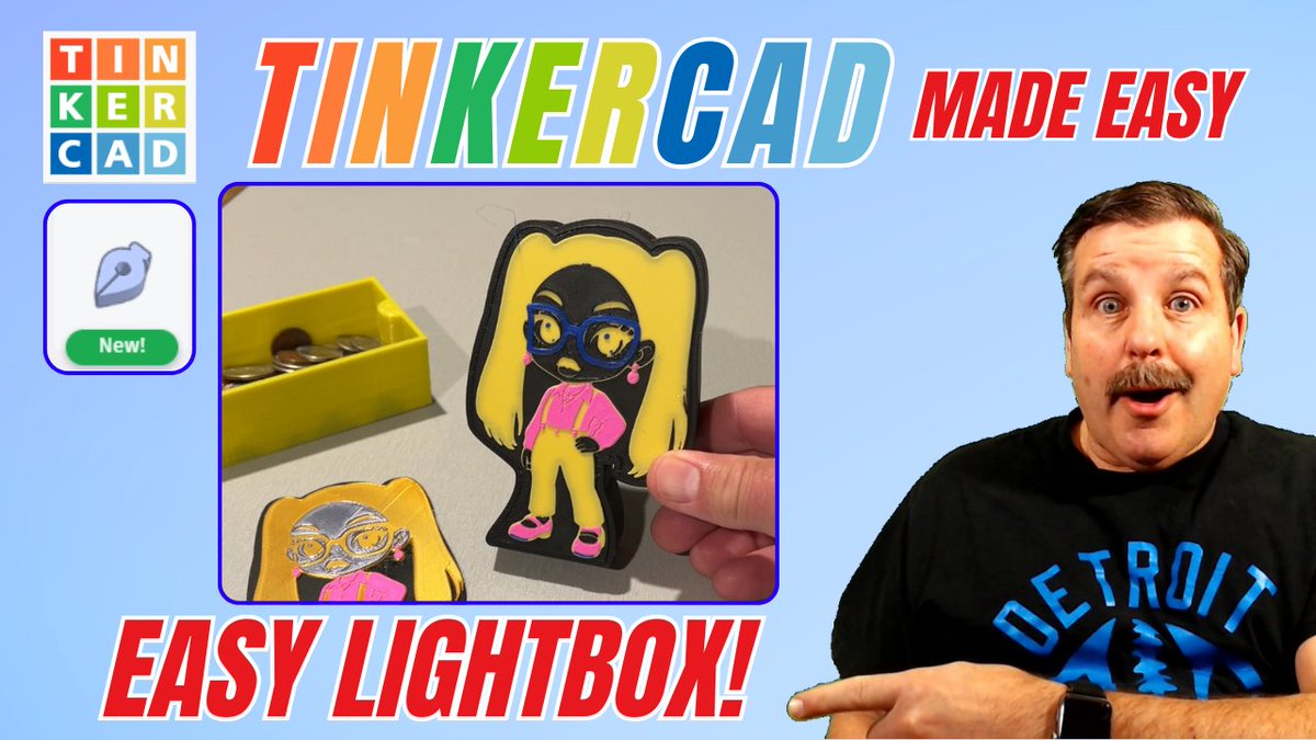 My Ultimate #Tinkercad #Sketch Tool Light Box or Bank Tutorial! 💯🔥 The steps harness the power of Sketch to make lightbox creation a breeze!

Template: bit.ly/hlsketch25

youtu.be/inFgTOoz8Ro