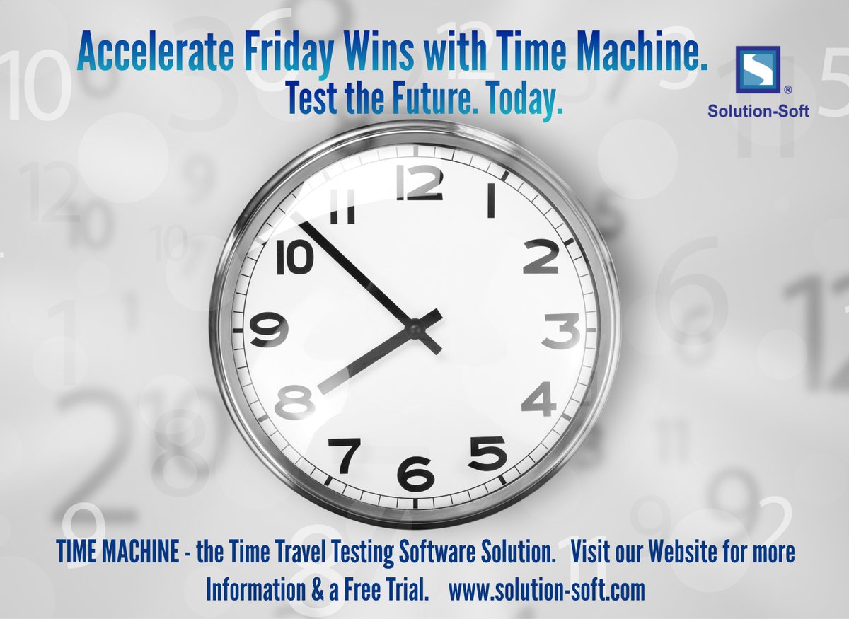 SolutionSoftTM's tweet image. 🚀 End your week strong! With Time Machine®, you can time travel your apps into the past or future—accelerating testing 3–10x and cutting costs. No system clock changes. No delays.
👉 solution-soft.com/product-overvi…
#TimeTravelTesting #DevOps #CICD #SolutionSoftTimeMachine