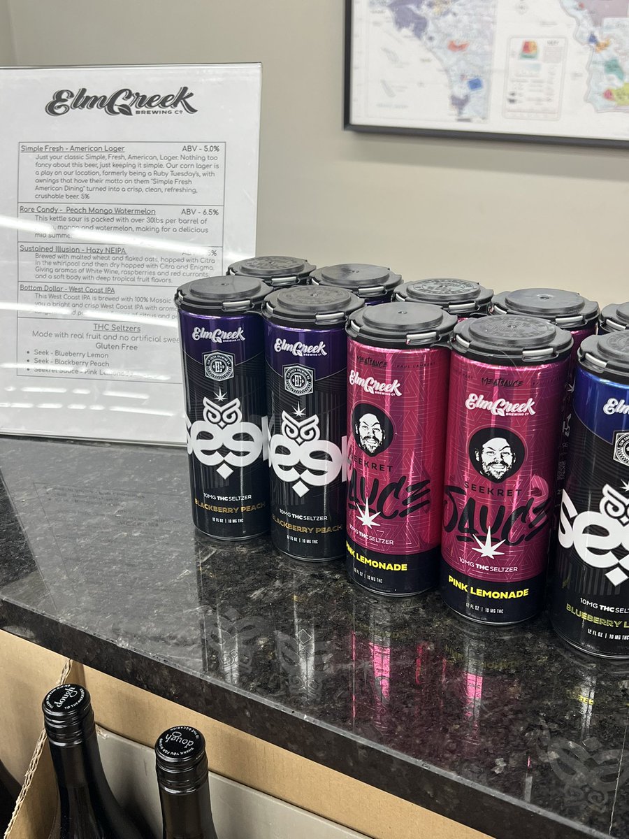 Kouby1's tweet photo. I’m not @MeatSauce1 but come sample his THC seltzer secret sauce from elm creek at cheers wine and spirits in Bloomington https://t.co/joLSXJ0UXG