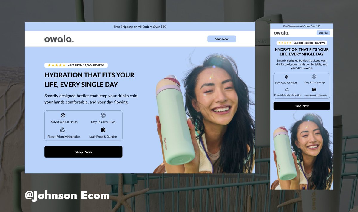 JPaages's tweet image. Let’s break down this homepage hero wrapped @figma and why it drives conversions 👇

Clear, benefit driven headline

Strong CTA right up front

Clean, distraction free visuals

#homepage #webdesign #landingpage #CRO #figma #landingpage