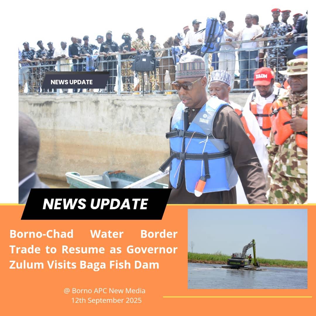 DanBorno's tweet image. #Borno #Chad Water Trade to resume as Governor Zulum visits Baga
