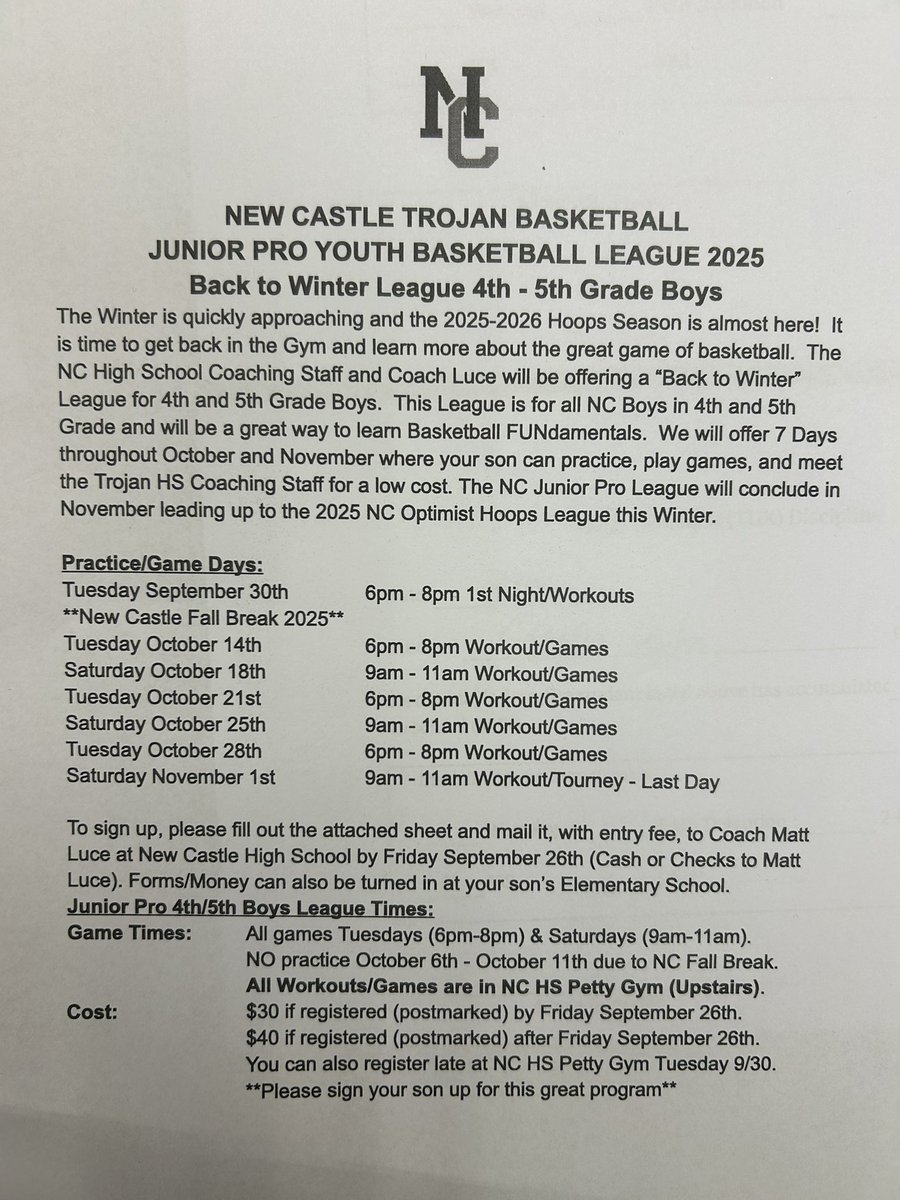 New Castle Trojans Basketball tweet media