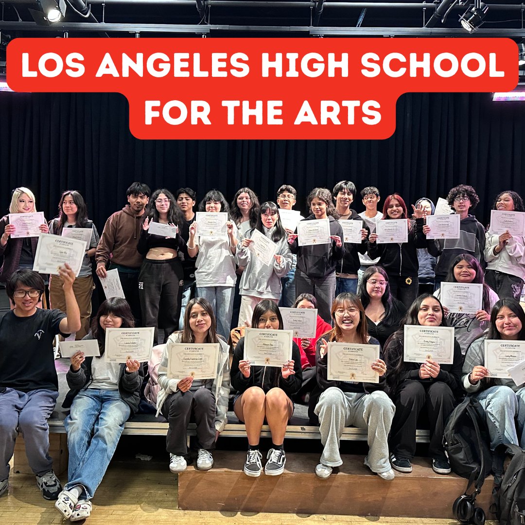 shakescenterLA's tweet photo. Take a look at our impact from Spring 2025 Will Power After-School!

We served 3 LAUSD schools: Hollywood High School, Los Angeles High School for the Arts, and SEED LA Academy. We successfully hired and trained 77 Title 1 high school students, paying them a total of $211,958! https://t.co/1qsxt4aZKi