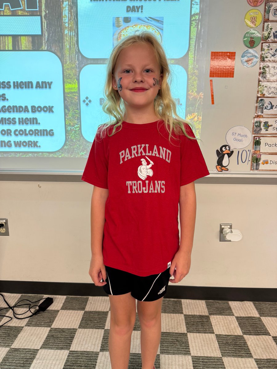 Some of Miss Hein's sharks showing their school spirit last week! 🦈❤️