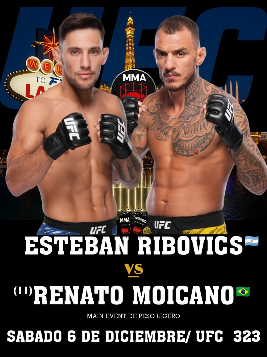 Esteban Rivobics 🇦🇷 dice que va a pelear una vez mas antes de fin de año y seguramente será en el PPV de diciembre #UFC323 

Pidió a Renato Moicano al igual que Bahamondes pero este viene de perder contra un rankeado asi que no creo que se le de y si al gringo 😎👇🙏