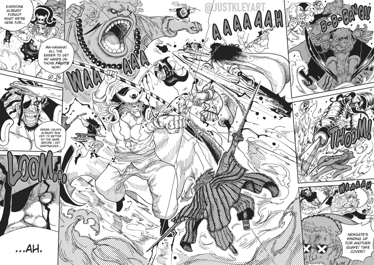 JustKleyArt's tweet photo. God Valley -- Page 8. The battle between ROCKS and ROGER PIRATES!

Unfortunately, now that God Valley has officially begun in the manga, my version of it is going on indefinite hiatus. Thank you all for reading, and I'm excited to see what happens! #ONEPIECE #ONEPIECE1160 https://t.co/uvVcBUmYlX