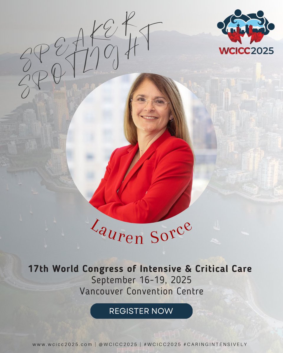 WCICC2025's tweet image. World Congress Speaker Spotlight! 
Celine Thibault, Lauren Sorce, Amanda Roze des Ordons and Edita Hajdini will be speaking at the 17th World Congress of Intensive and Critical Care!
Only 4 Days until the WCICC2025!

wcicc2025.com/registration
#CCCS #WFICC #CSRT #CACCN