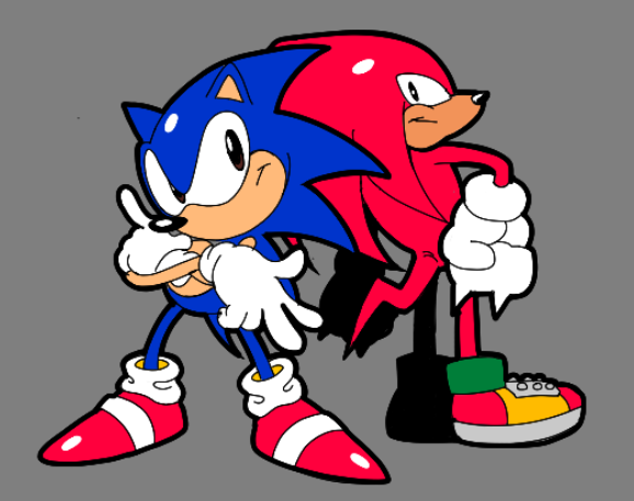 casinobunbun's tweet photo. old collab art i did with @MegaManRockin

I drew sonic and my sonic sona
and he did knuckles and his sonic sona obviously https://t.co/EVkqLc28k9
