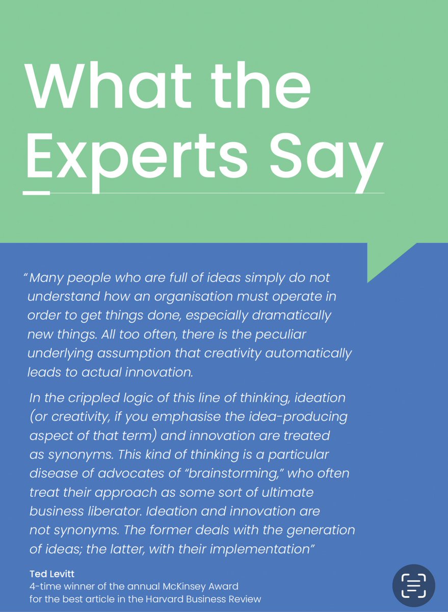 Here is a quote from Ted Levitt on brainstorming - Ted was the former editor of Harvard Business Review. I tend to agree.