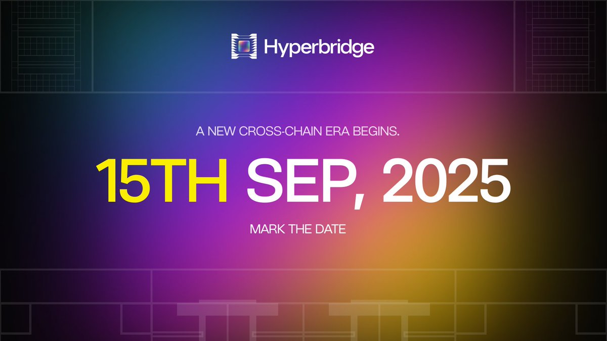 15/09/2025

$BRIDGE goes live.

A new era of cross-chain begins.