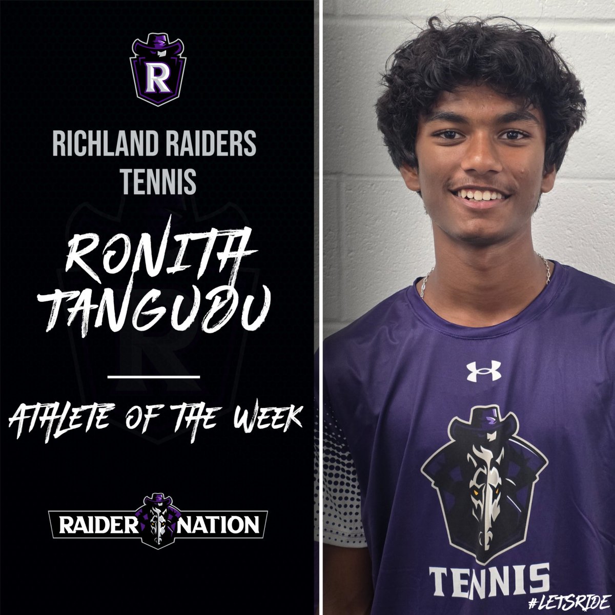 Tennis_RHS's tweet photo. Ronith had a great bounce back week. We won his challenge match moving up the ladder and got the win in singles and doubles in his varsity matches on Tuesday against Mesquite.
#WorkEveryDay
#WeAreRichland https://t.co/zdvu3MBajq
