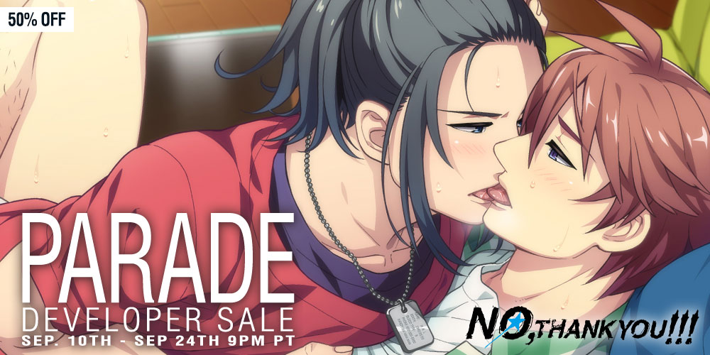 Haru's amnesia isn't slowing him down! He's carefree to a fault, overly touchy-feely, and he'll sexually harass pretty much anything that moves.

Help Haru regain his memories in NO, THANK YOU!!!, now 50% off until September 24th!
🔗MG: mangagamer.com/r18/detail.php…
⚙Steam:
