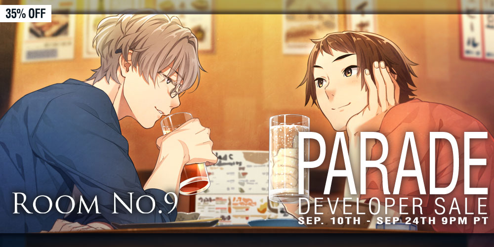 You've been selected to participate in a behavioral analysis experiment on Daichi and Seiji, who are at the mercy of your inhumanly cruel choices!
It's up to you to decide their fate...! 🗝

💕 Room No. 9 (-35%)
❤MG: mangagamer.com/r18/detail.php…
⚙Steam: store.steampowered.com/app/1354760/Ro…
