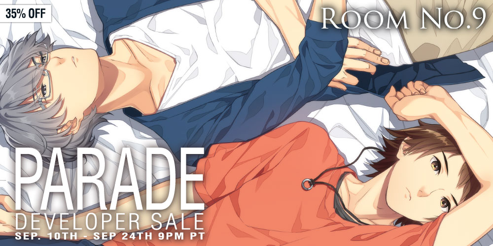 Daichi's sunny disposition and Seiji's calm demeanor are going to come in handy after they get locked in a room together for ten days! 😱‼️

Save Daiji and Seiji from a cruel fate in Room No. 9, on sale now on MangaGamer and Steam!
💉MG: mangagamer.com/r18/detail.php…
🫦Steam: