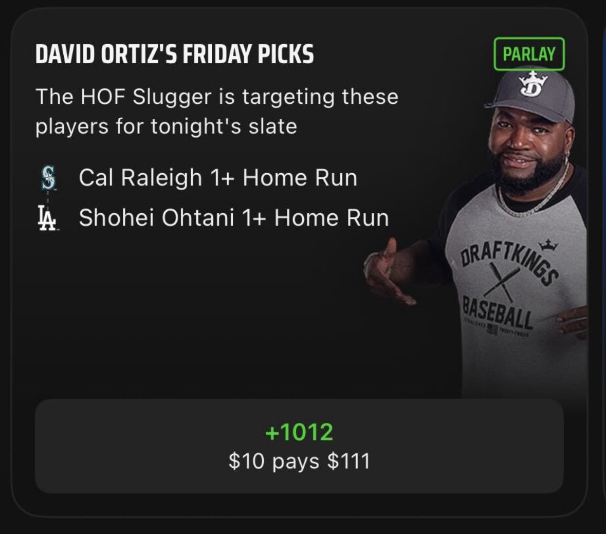 davidortiz's tweet image. simple. 🐐 @DKSportsbook #dkpartner