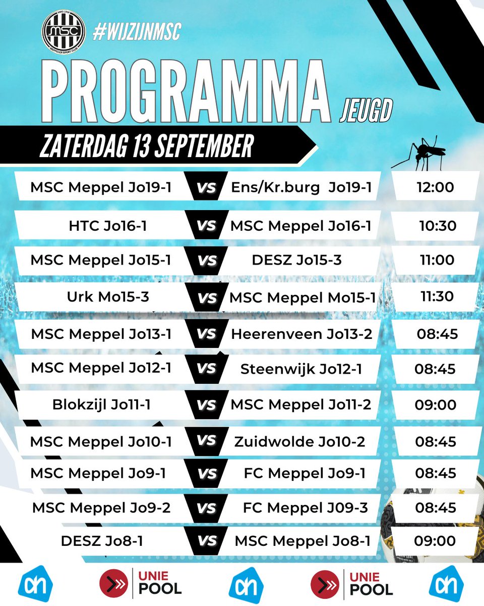 Het is weer 1 van de mooiste dagen van de week! EN over minder dan 9 uur staan de eerste jongens en meisjes alweer klaar om de strijd aan te gaan! #wijzijnmsc