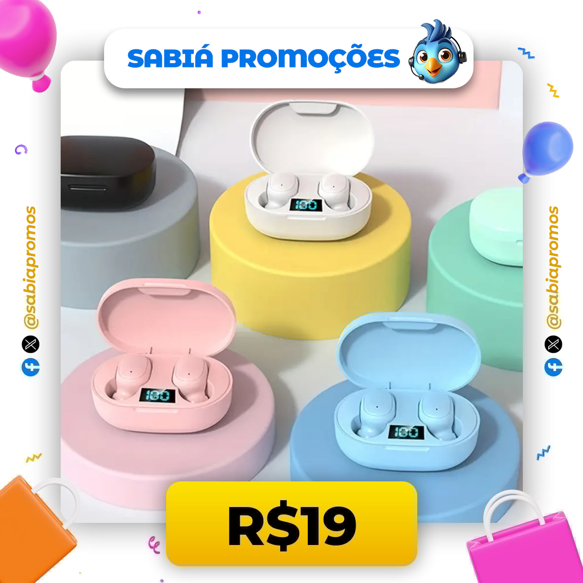 sabiapromos's tweet image. ARRASA NO SOM! 🎧🎶

🎧 Fone Sem Fio Bluetooth 5.0 E6s A6s
💸 R$19

👉 s.shopee.com.br/9zjruBoyEU

#FoneSemFio #Bluetooth5 #Audio