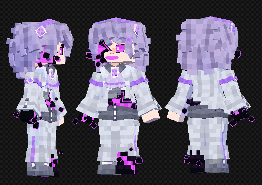 JacksieB's tweet image. ☪️Within a corrupted evil, a sly wanderer resonates within, I&apos;d like to showcase CODAT commissioned = @CE303112 ✖️🟣
-
This commission held unique twists &amp;amp; some cool experiments!
+
P.S. Comm finished 5/22/25 (Refs made by Coda I think!)

[ #modelbench | #minecraft | #mineimator]