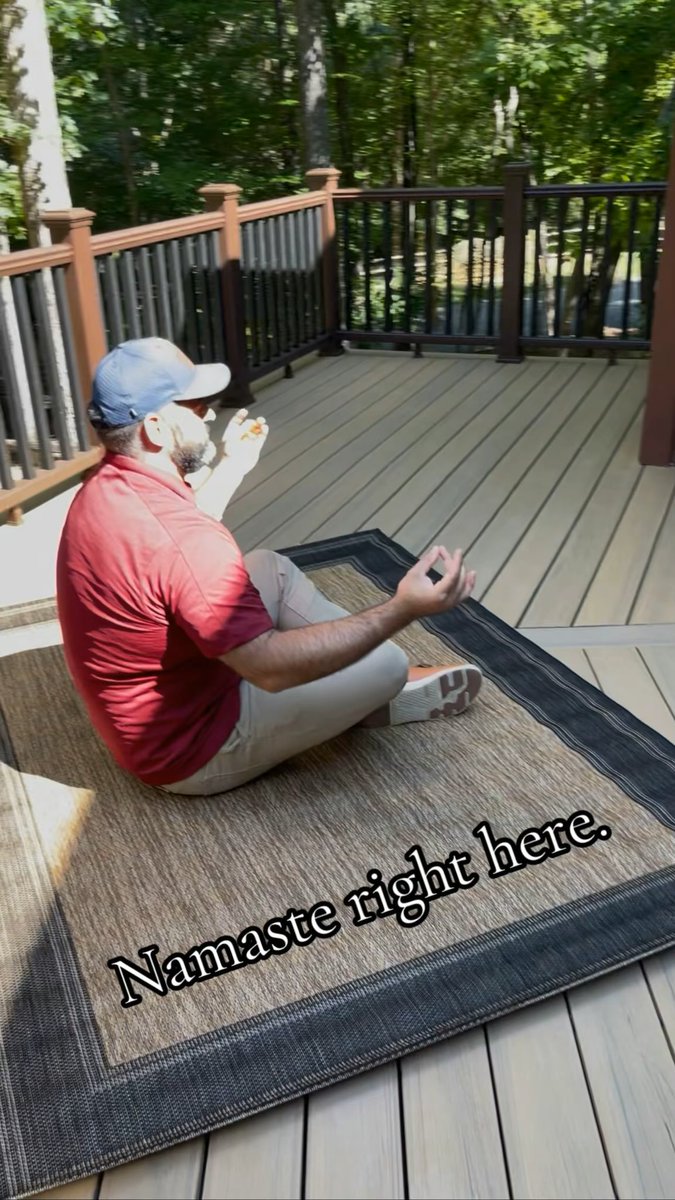 We just finished this beautiful composite deck and I had to make sure it passed the Zen test! It’s been approved