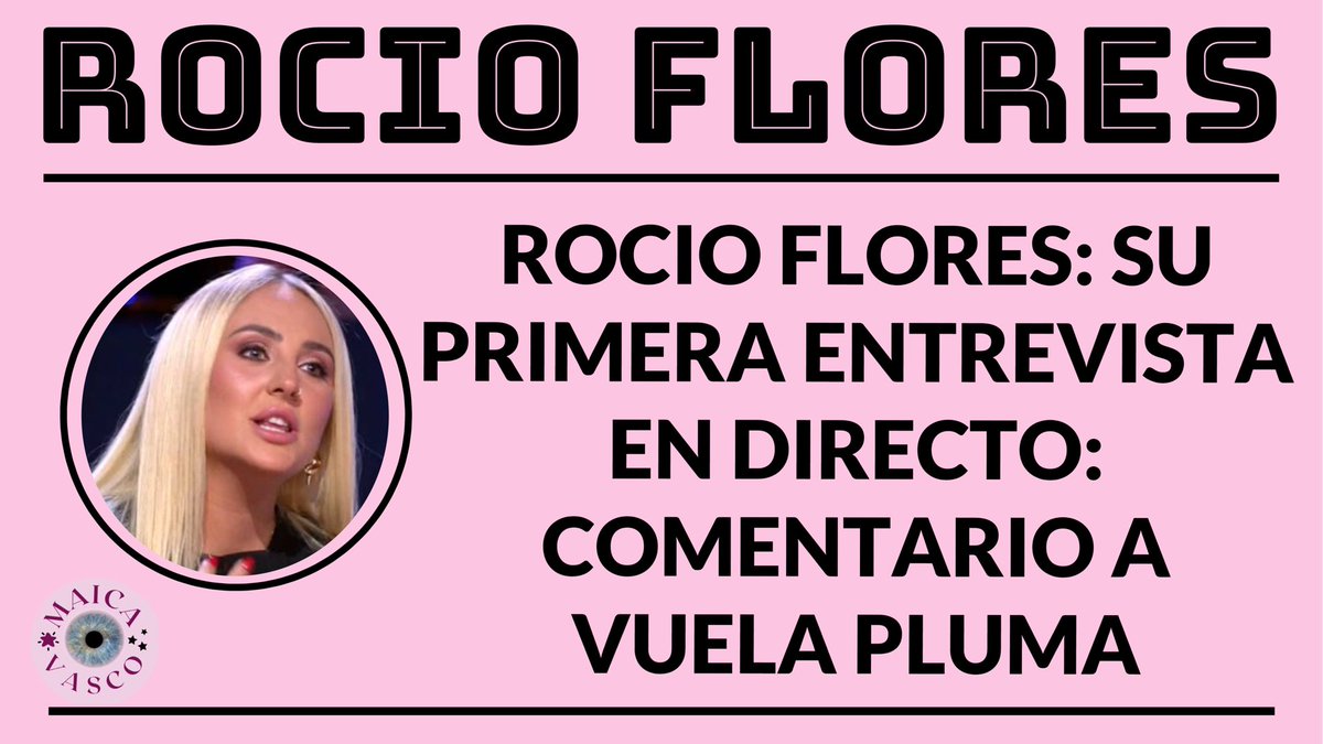 DIRECTO GRABADO: COMENTARIO A VUELA PLUMA DE LA ENTREVISTA DE ROCIO FLORES EN DE VIERNES. ROCIO CARRASCO JAMÁS EJERCIÓ DE MADRE Y FIDEL ALBIAC ES UN MONSTRUO. Nos vemos mañana a las 10 de la noche. Link: youtube.com/live/17I55xyTP…