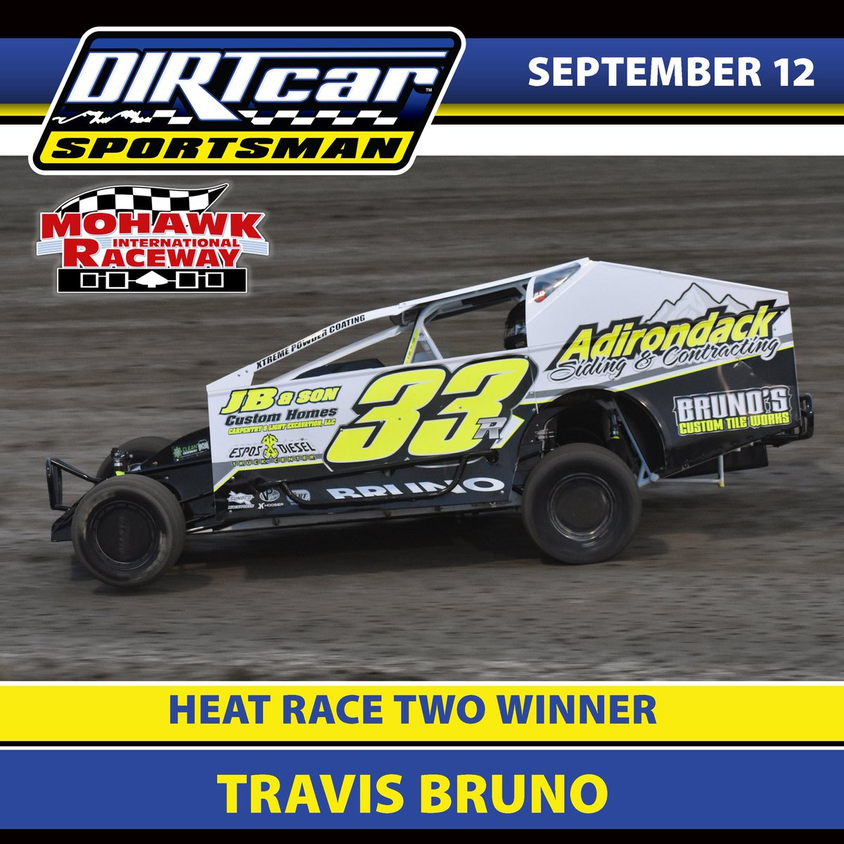 DIRTcarNE's tweet image. #Sportsman | It’s all Travis Bruno in Heat #2! 

#Mohawk #MIR