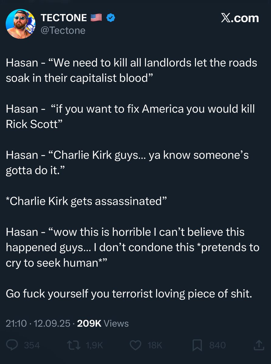 There was a time when <a href="/TwitchSupport/">Twitch Support</a> issued bans for their streamers that engaged in harassment. 
This Twitch streamer is putting a target on Hasan‘s back by slandering him. 
Twitch must step in before Hasan gets hurt.